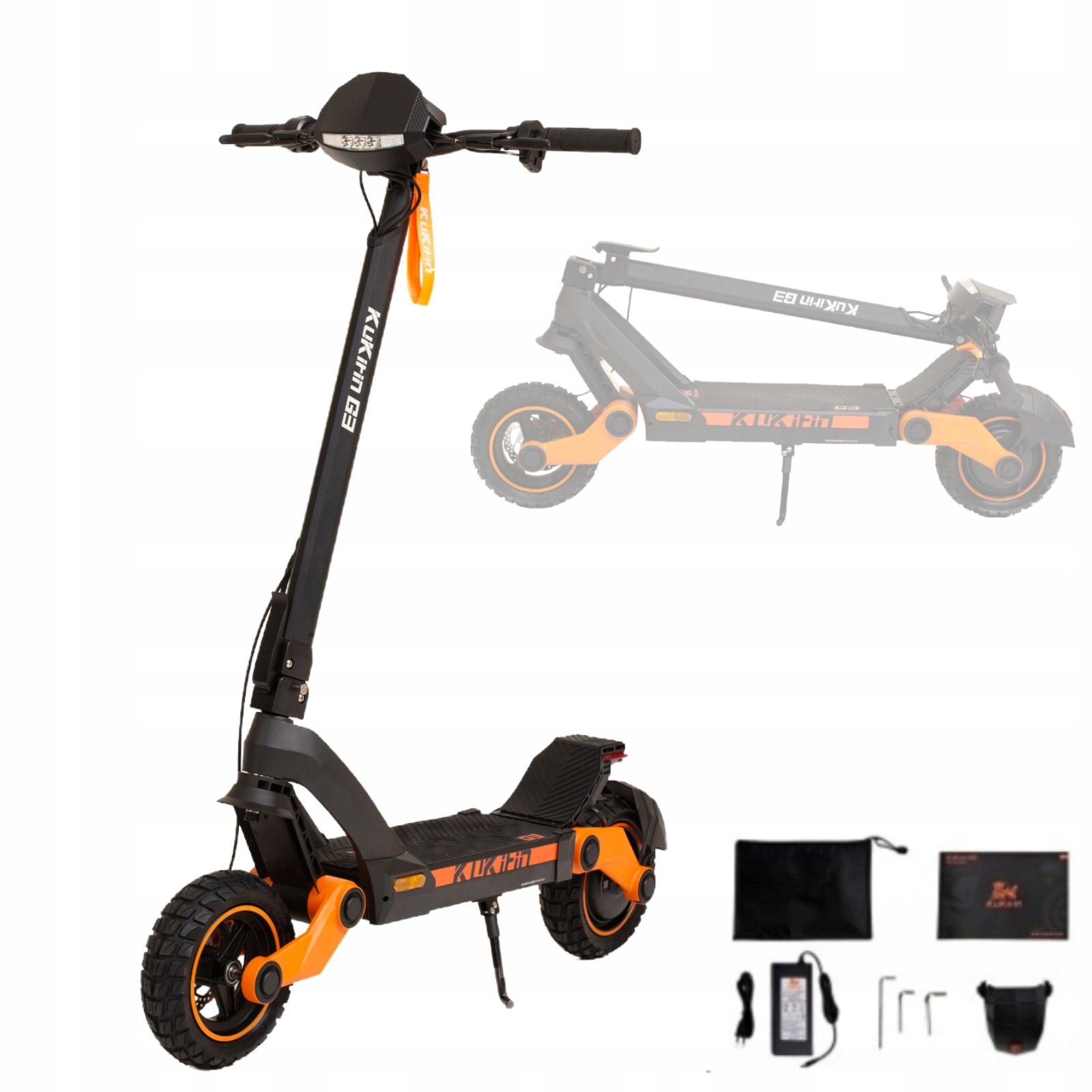 Pojazd elektryczny KuKirin G3 1200W 50km/h 52V18Ah 63km 10" Opony terenowe