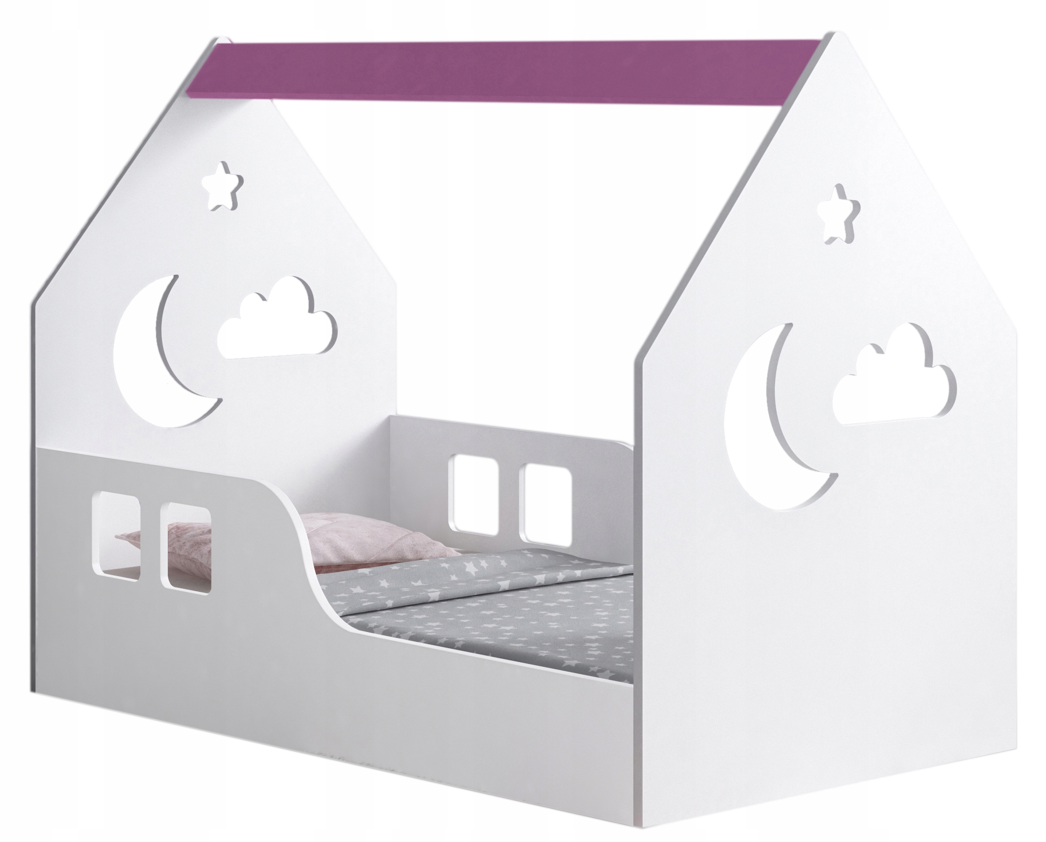 

Łóżko Domek House 160/80 Róż Materac Chmurka