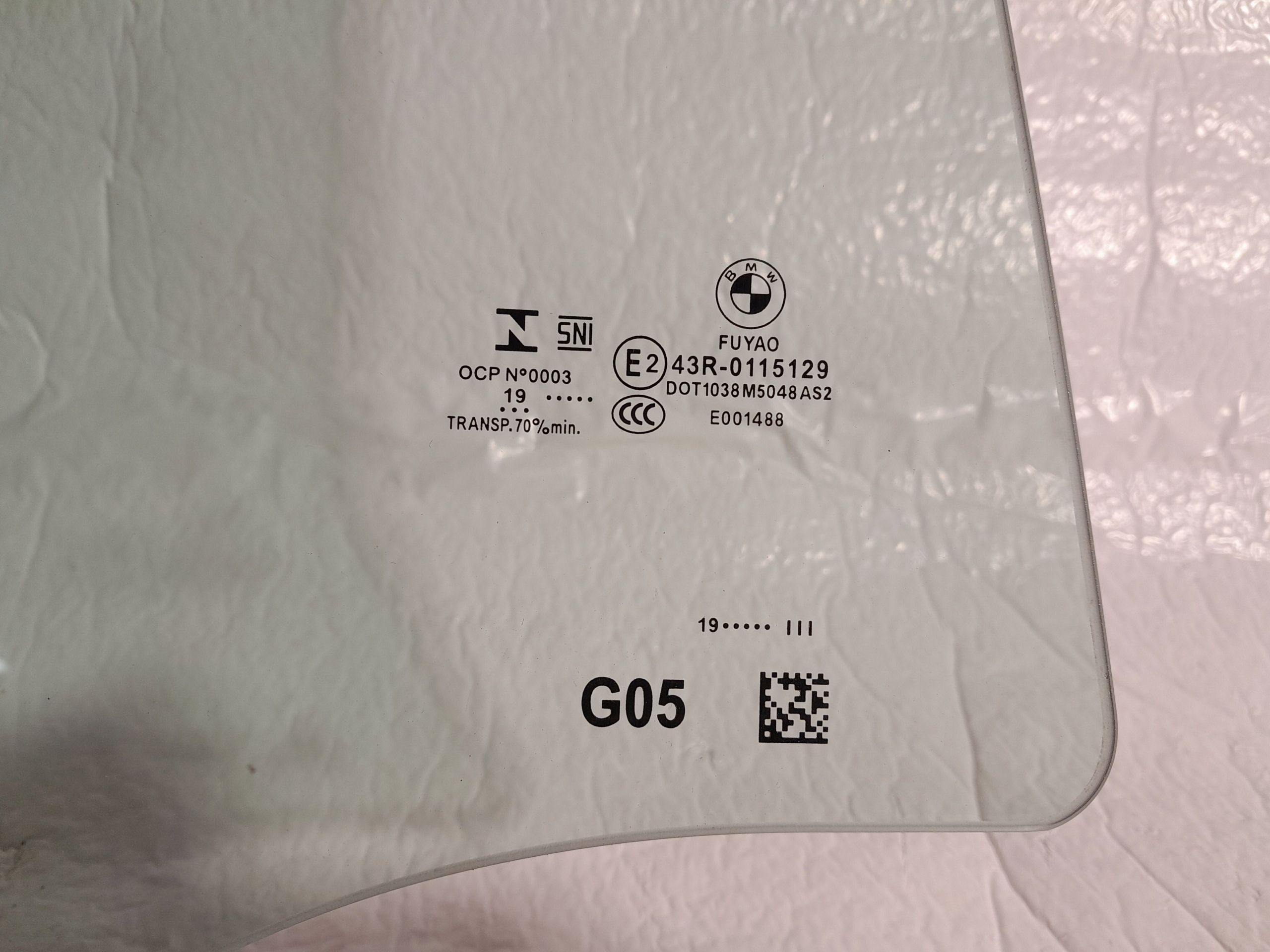 BMW X5 G05 window door right rear part 19R 2019