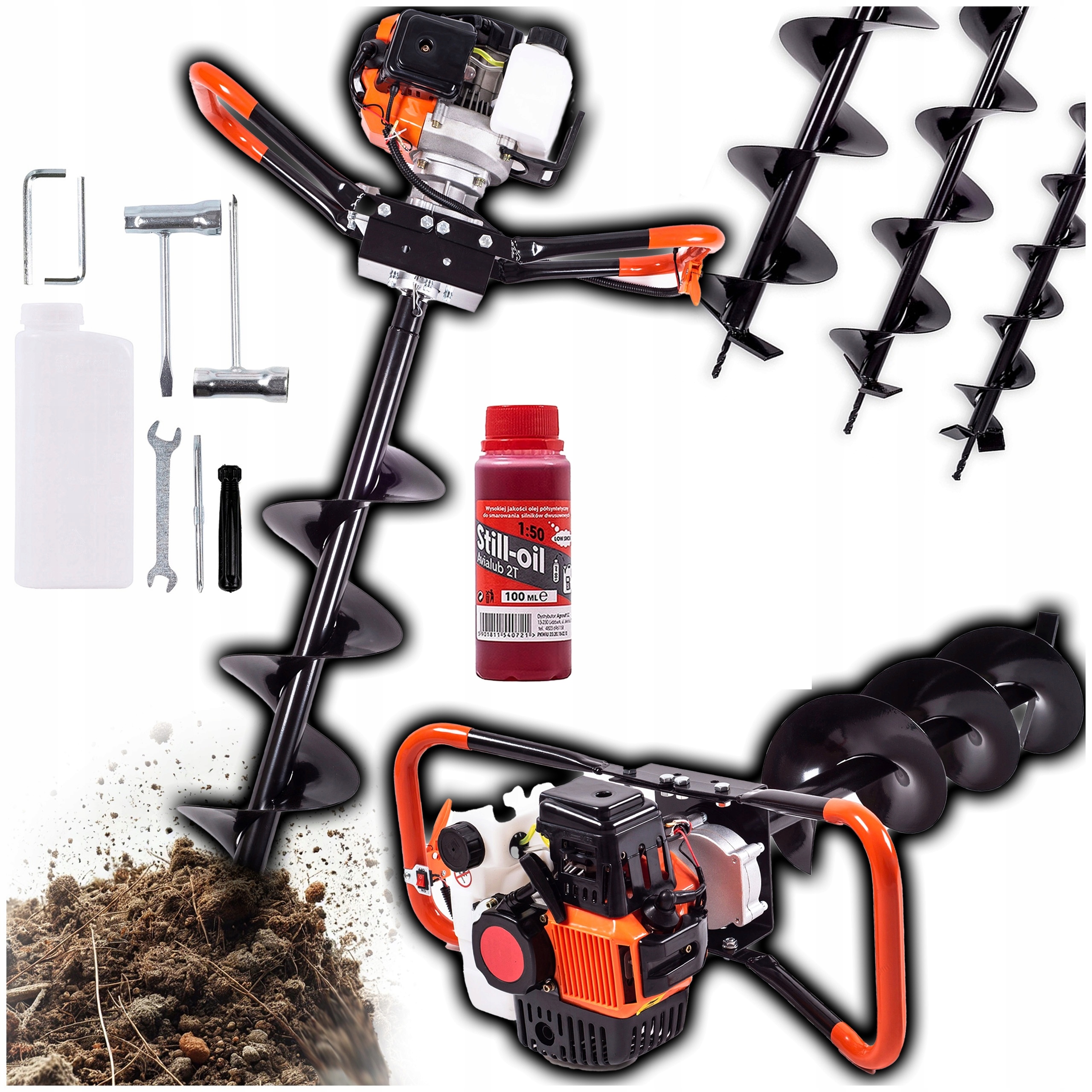 БУРОВАЯ УСТАНОВКА 3X СВЕРЛО 10/15/20 СМ 5,2 КМ МАСЛО PROFI