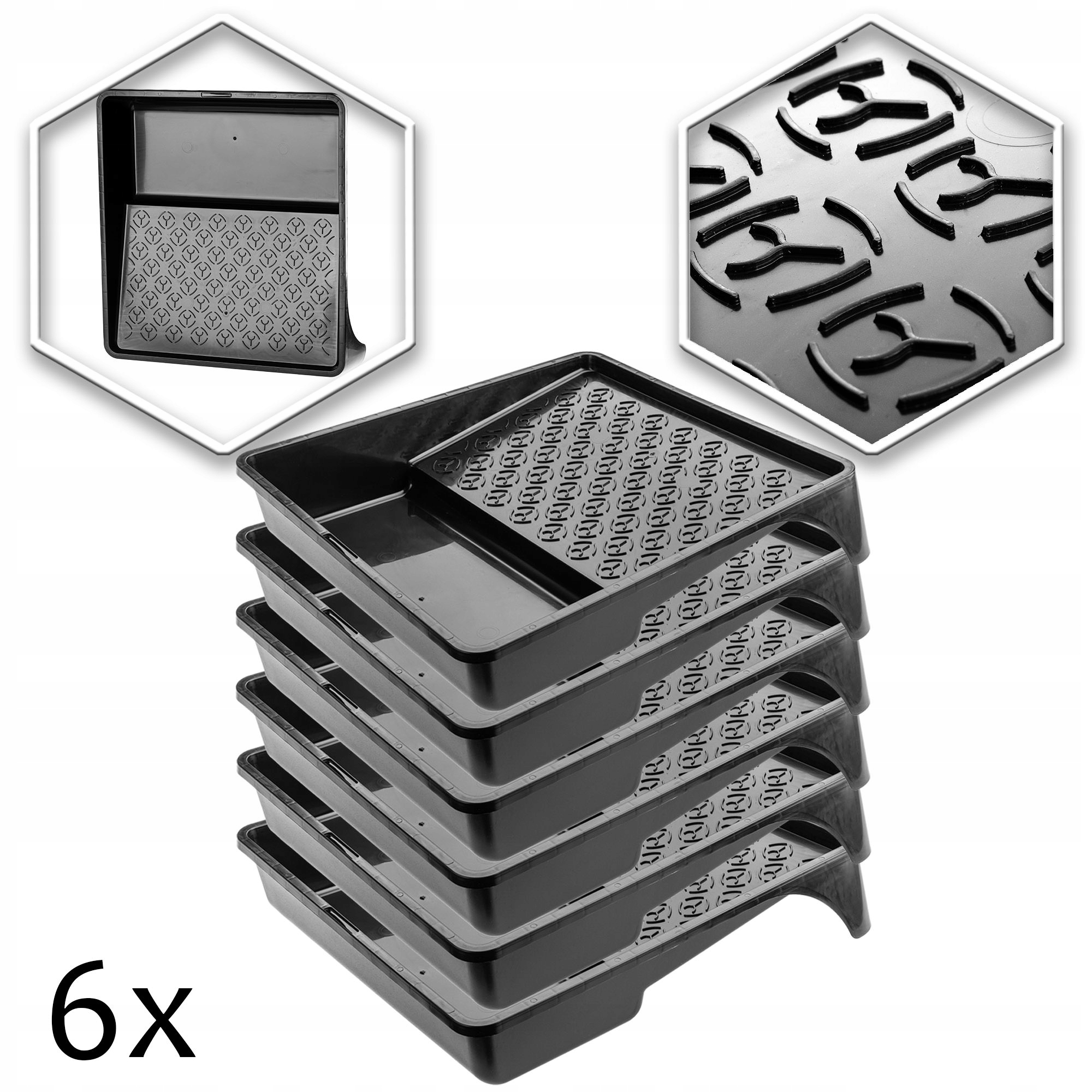 KUWETA MALARSKA NA WAŁEK FARBA 320 MM CZARNA 6SZT Rodzaj kuweta