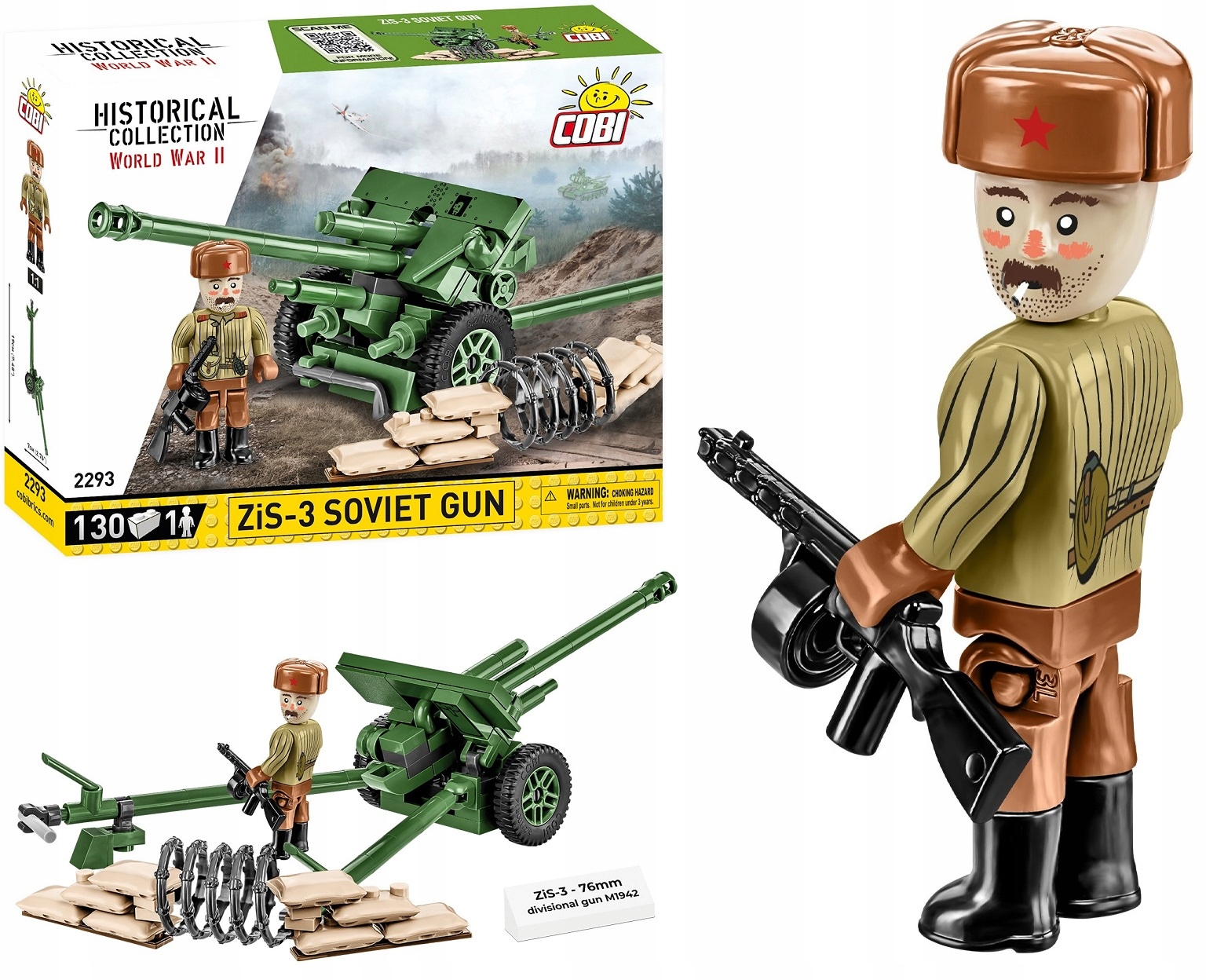 

Klocki Cobi 2293 ZIS-3 76 MM Divisional Gun M1942