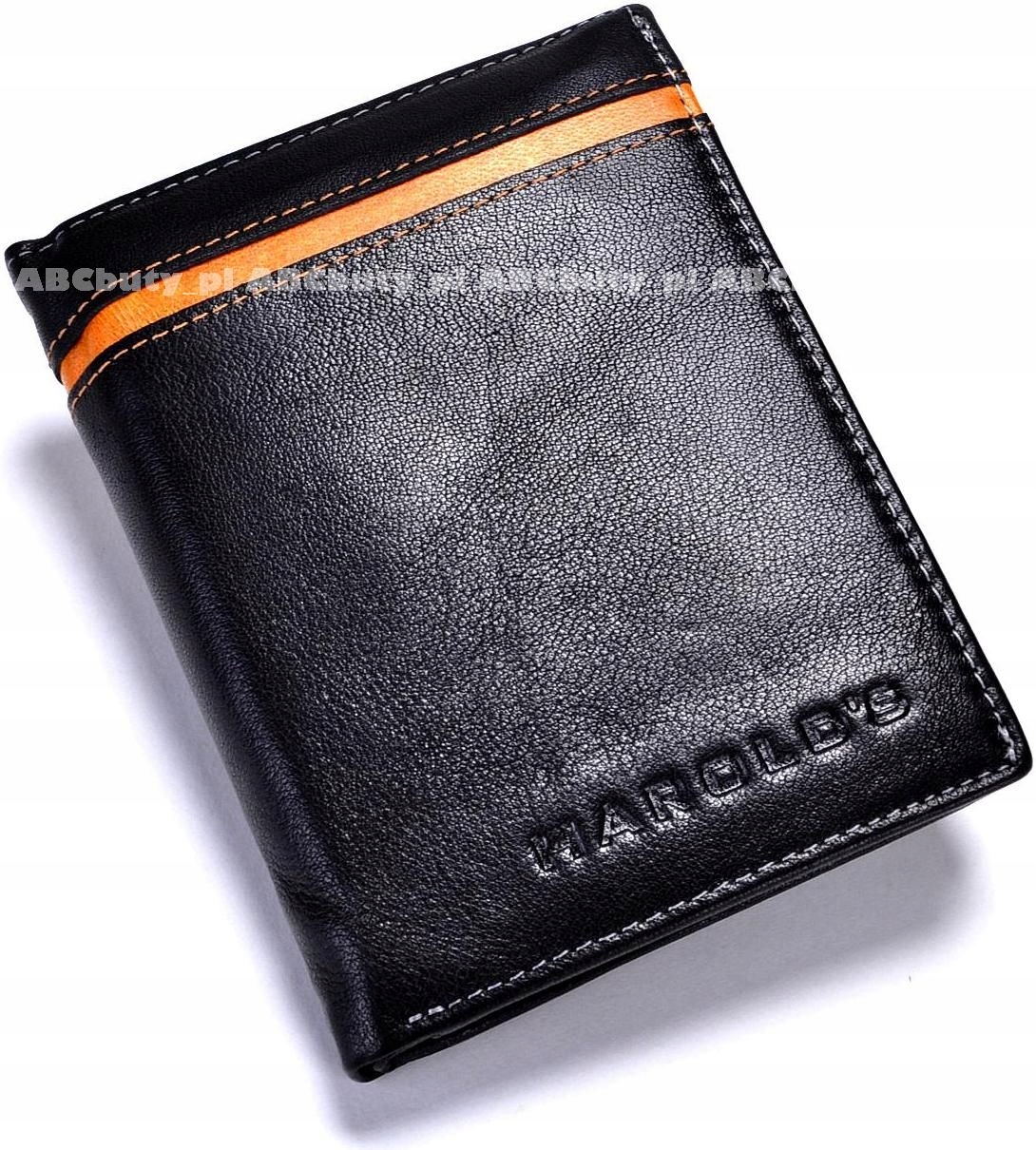 Černá Žlutá Pásek Pánská kožená peněženka pro mládež J.jones od Harold's