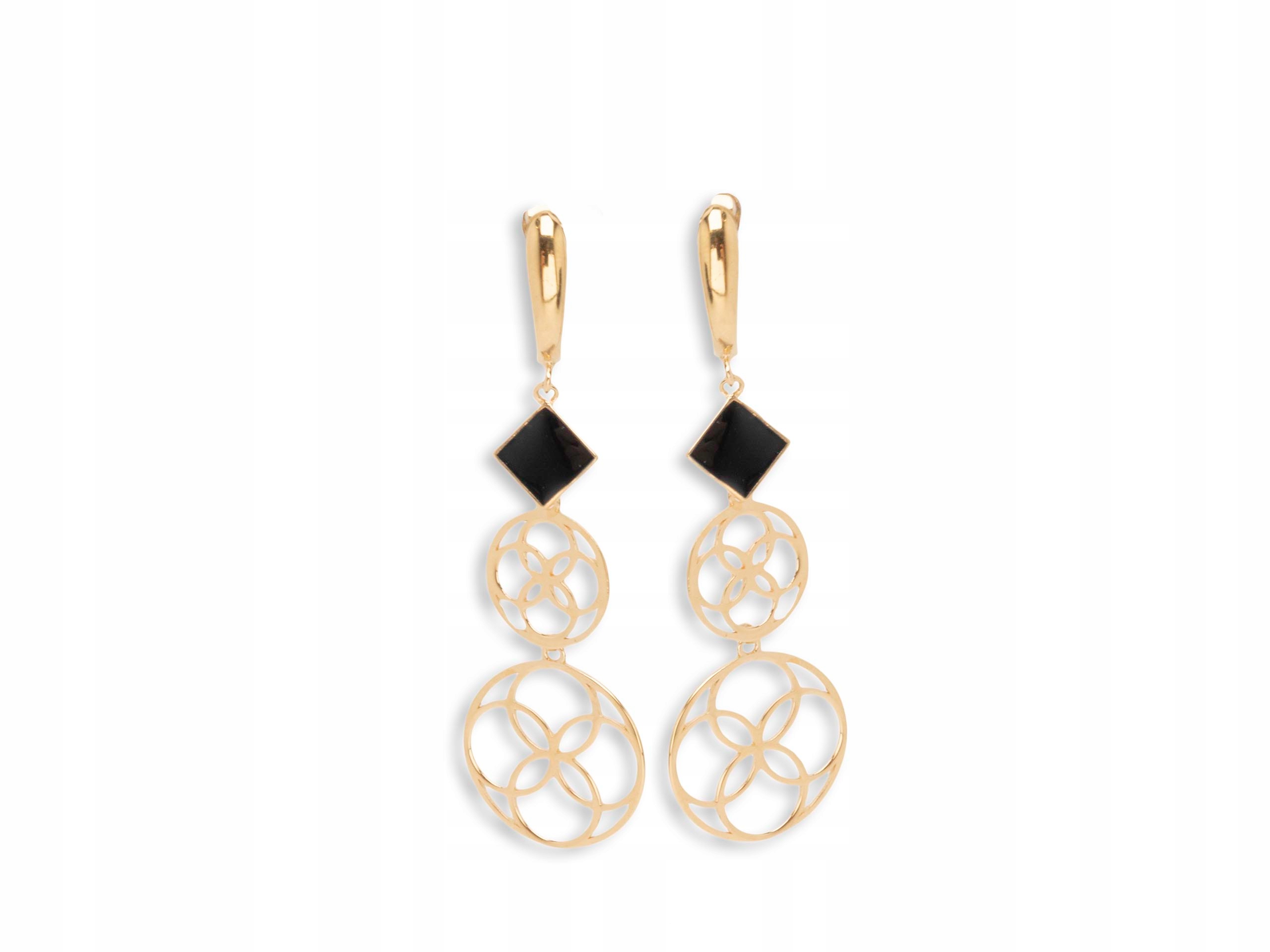 

Kolczyki srebrne, pozłacane 24k złotem - elegancja