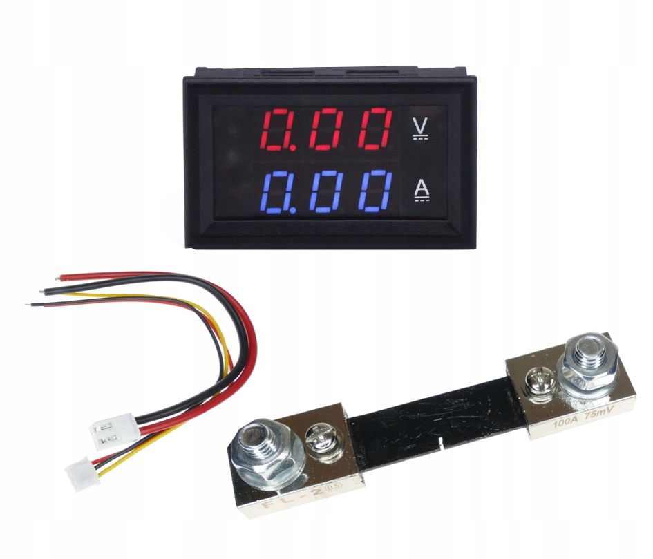 

Woltomierz + Amperomierz 100V 100A + Bocznik