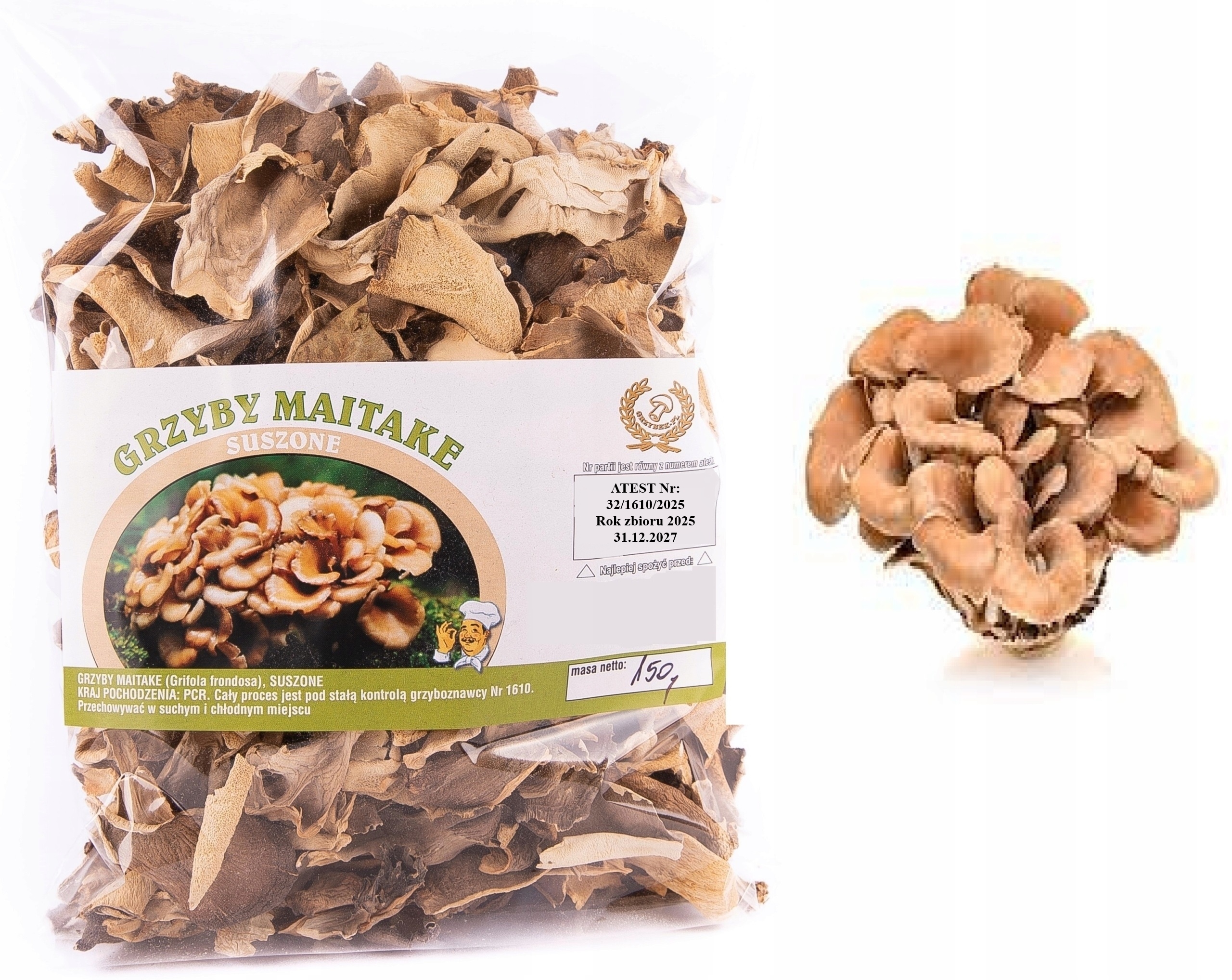 Levně Houby Maitake (Grifola frondosa) 150 g sušené houby