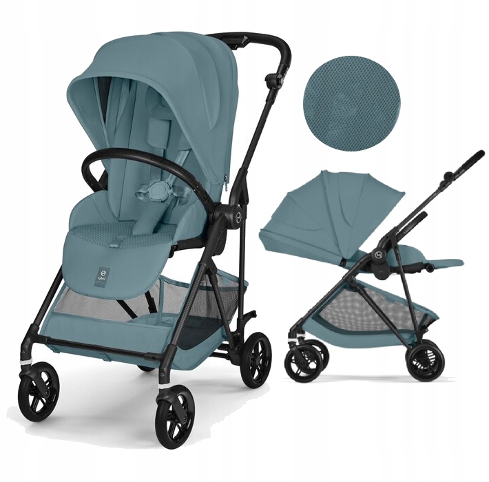 Cybex Lekki Wózek Spacerowy Przód-tył Melio Carbon Dla Dziecka Kosz 5 Kg