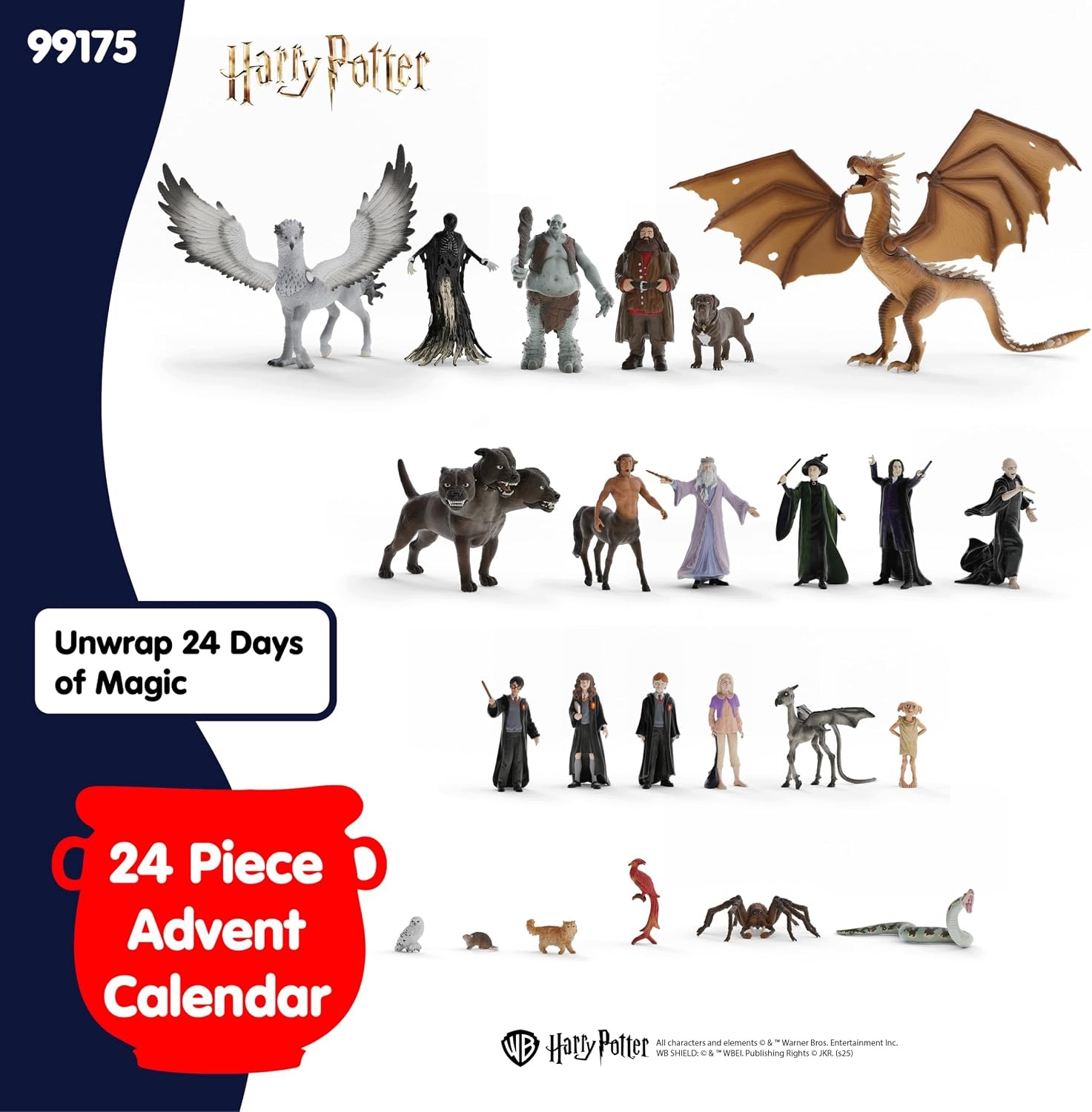 Адвент-календарь Schleich Harry Potter 2025, 24 фигурки, расписанные вручную — фото 3