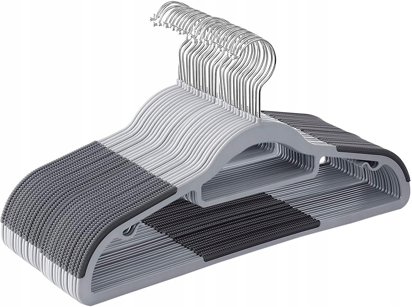 

Premium Wieszak wieszaki na ubrania szary 30szt Sn