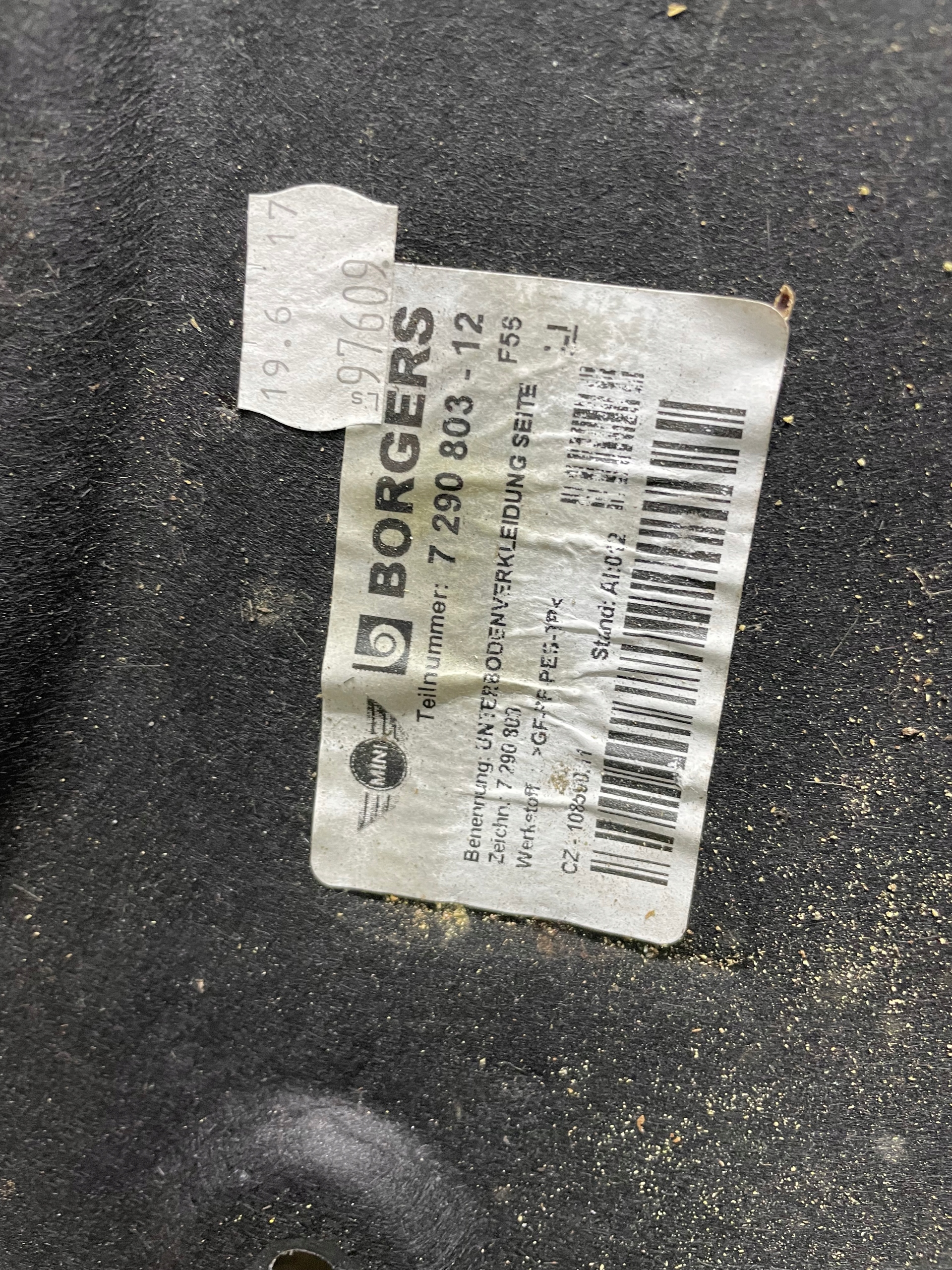 cover chassis left BMW X1 F48 LCI