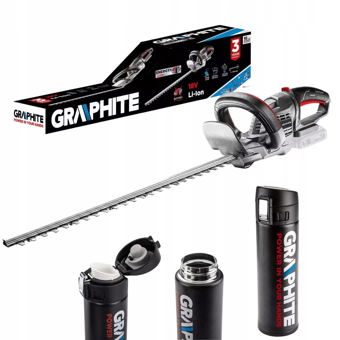 

Nożyce Do Żywopłotu Akumulatorowe 18V Termos Grati