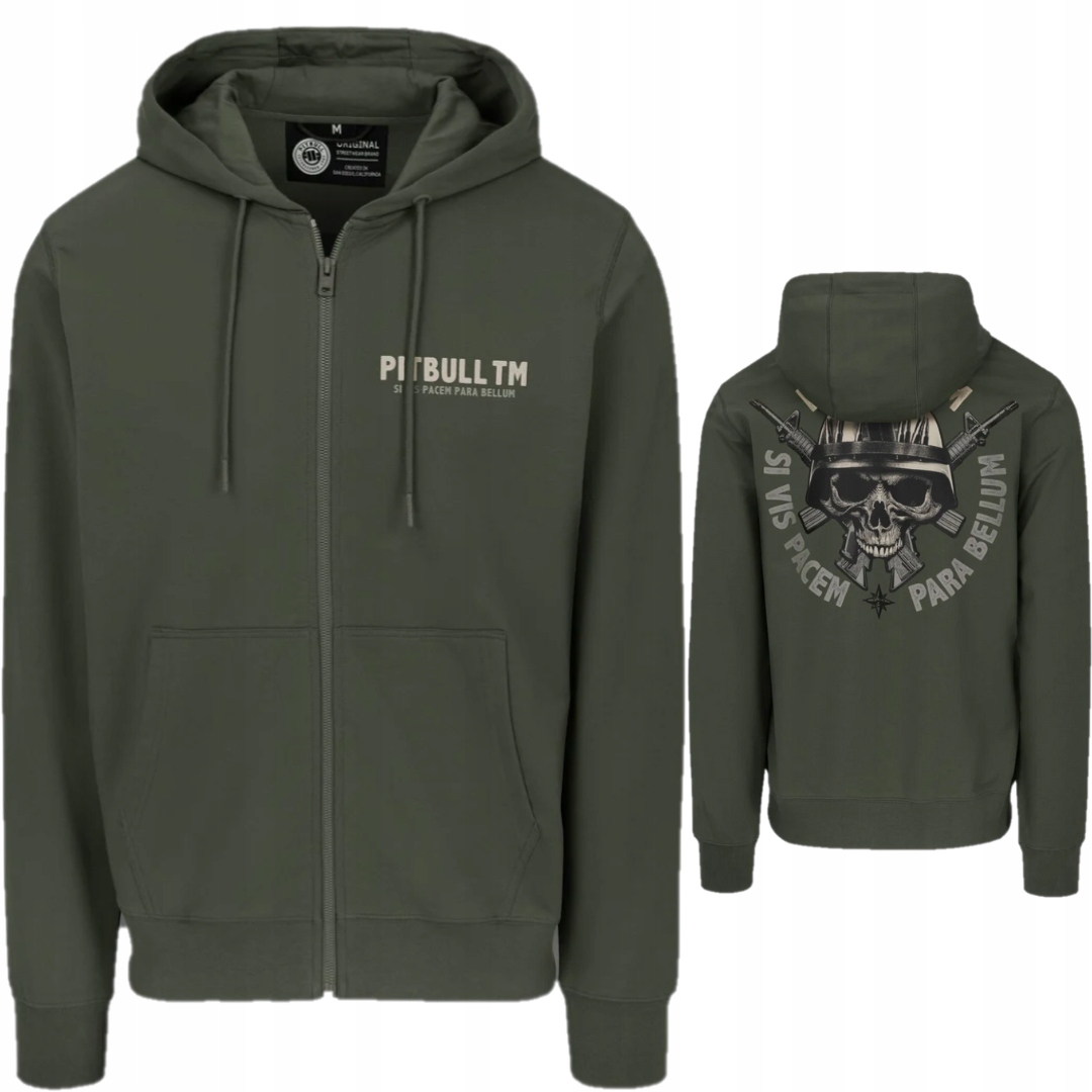 Mikina s kapucí Pitbull West Coast Rozepínací Mikina Bellum tmavě S Kapucí velikost 3XL