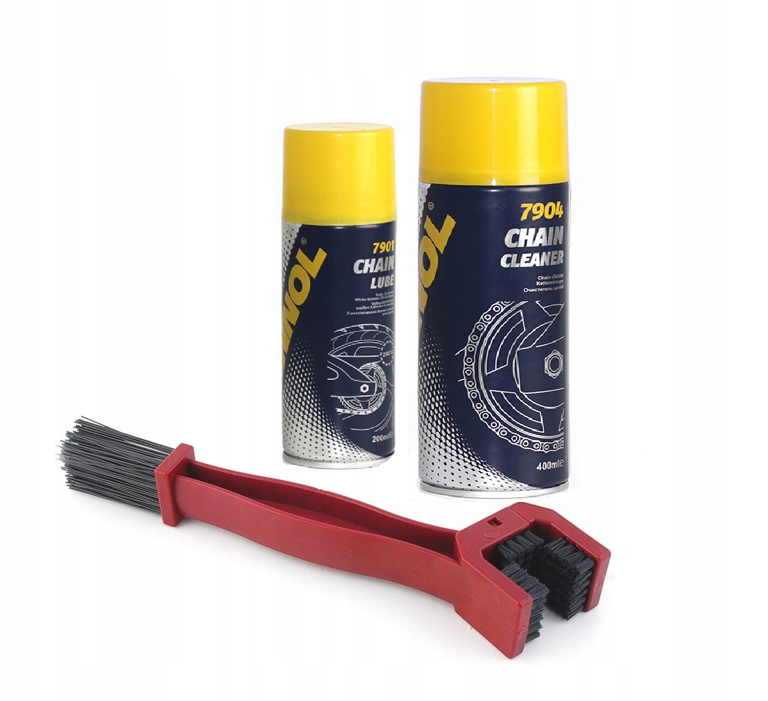 ZESTAW DO CZYSZCZENIA ŁAŃCUCHA SZCZOTKA MANNOL