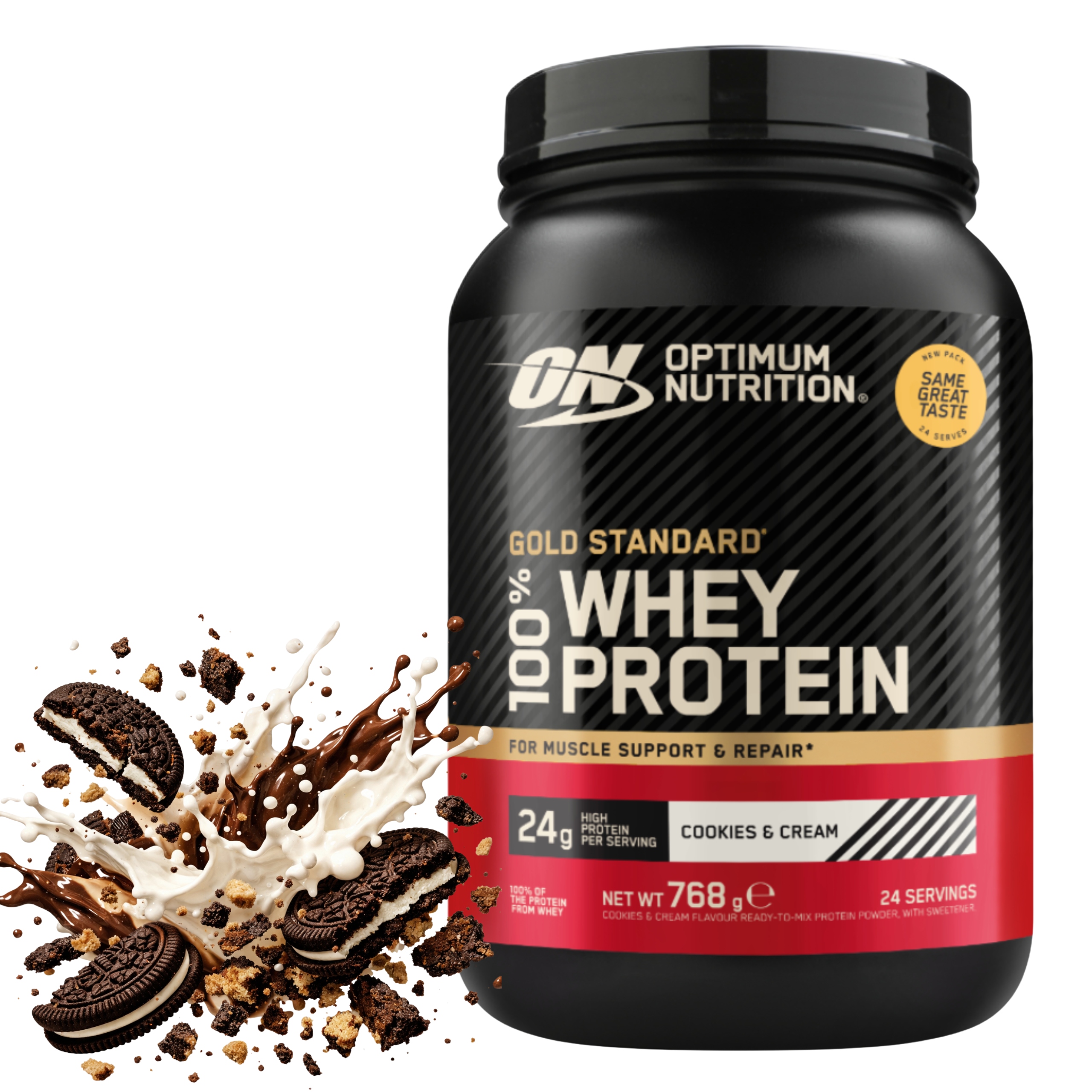 Protein Optimum Nutrition Gold Standard Whey 768 g Sušenky Krém Wpc Wpi 24p