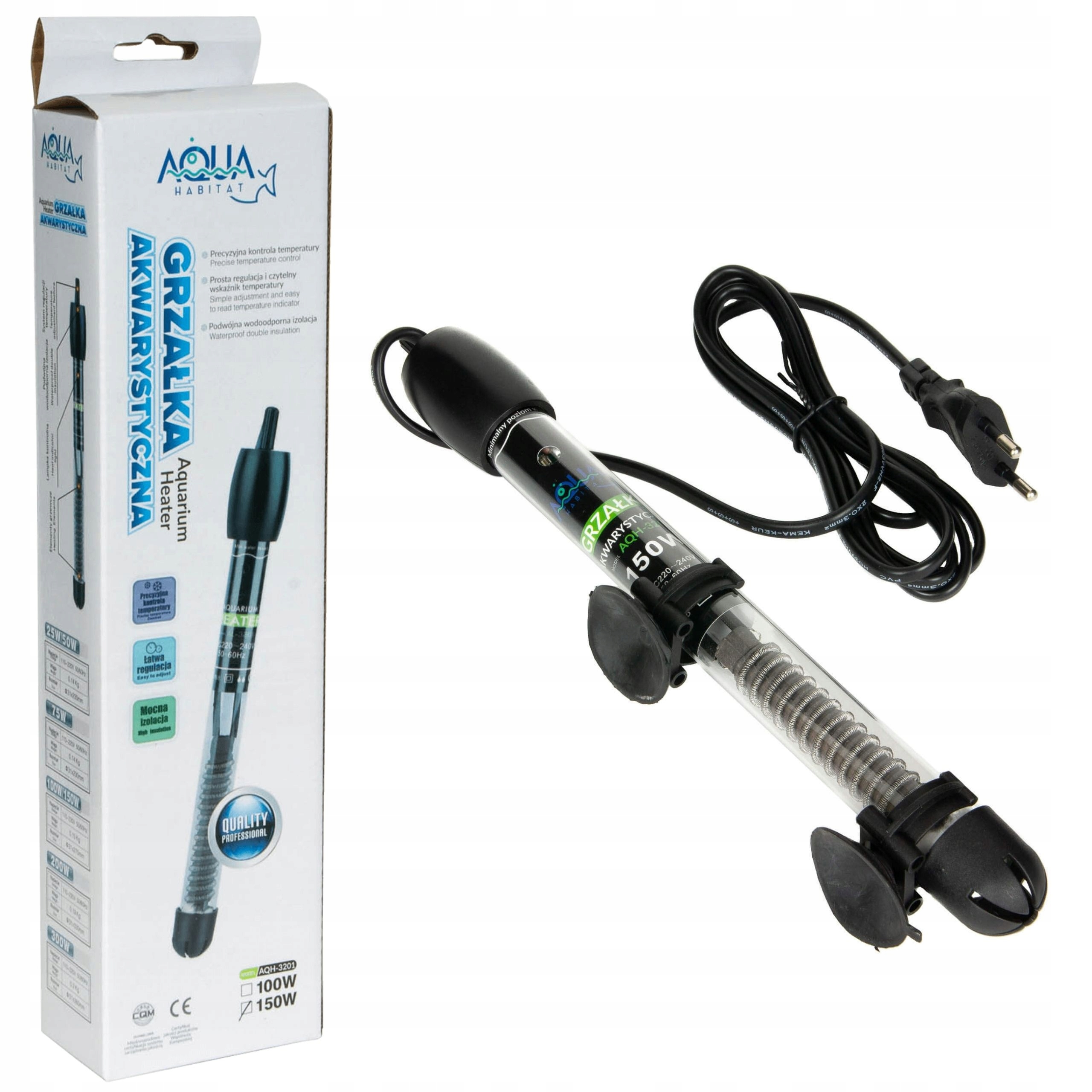 

Grzałka z Termostatem 150W Do Akwarium 100-180L