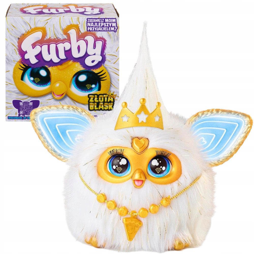 FURBY INTERAKTYWNA MASKOTKA ZABAWKA ZŁOTA BLASK JĘZYK POLSKI G1938
