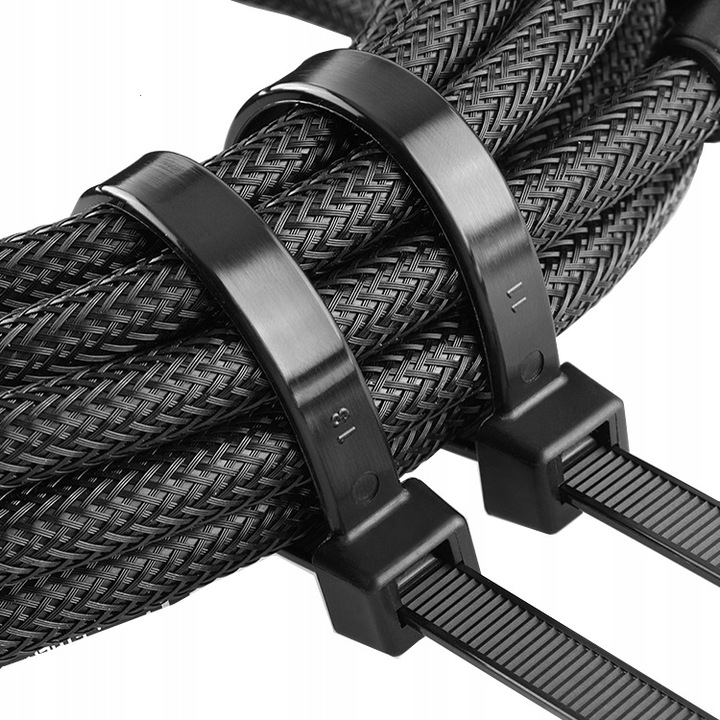 OPASKI ZACISKOWE KABLOWE TRYTKI CZARNE 4,6X350 Marka Ecolight