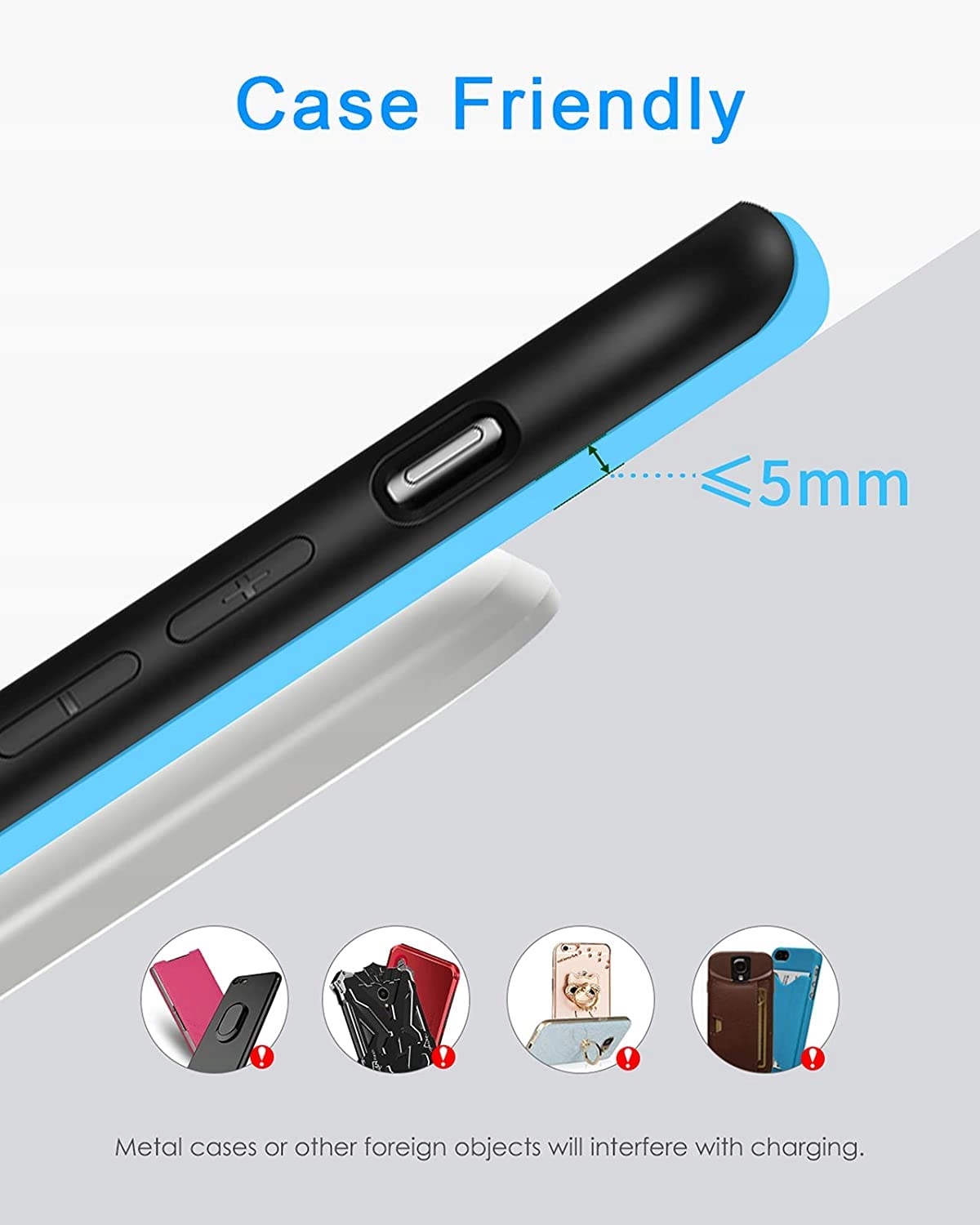 NANAMI Szybka Ładowarka Bezprzewodowa 10W Samsung iPhone Google LG — miniatura 5