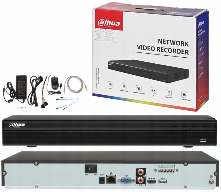 Rejestrator Ip Dahua NVR4232-4KS3 32ch do 32 kamer Aplikacja Dmss