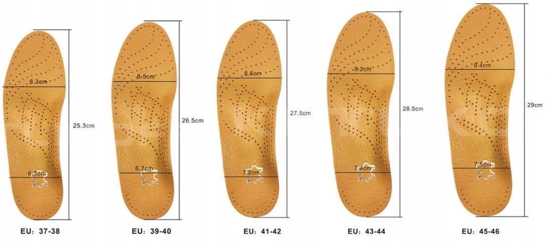 WKŁADKI BUTÓW NA PŁASKOSTOPIE KOŚLAWOŚĆ SUPINUJĄCE ortopedyczne SKÓRZANE Marka inna