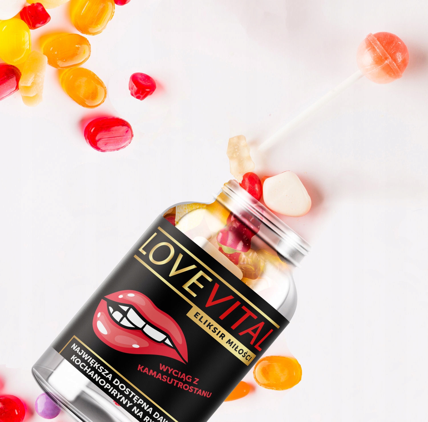 LOVEVITAL Prezent Urodziny WALENTYNKI Butelka na ŚMIESZNE TABLETKI Marka inna