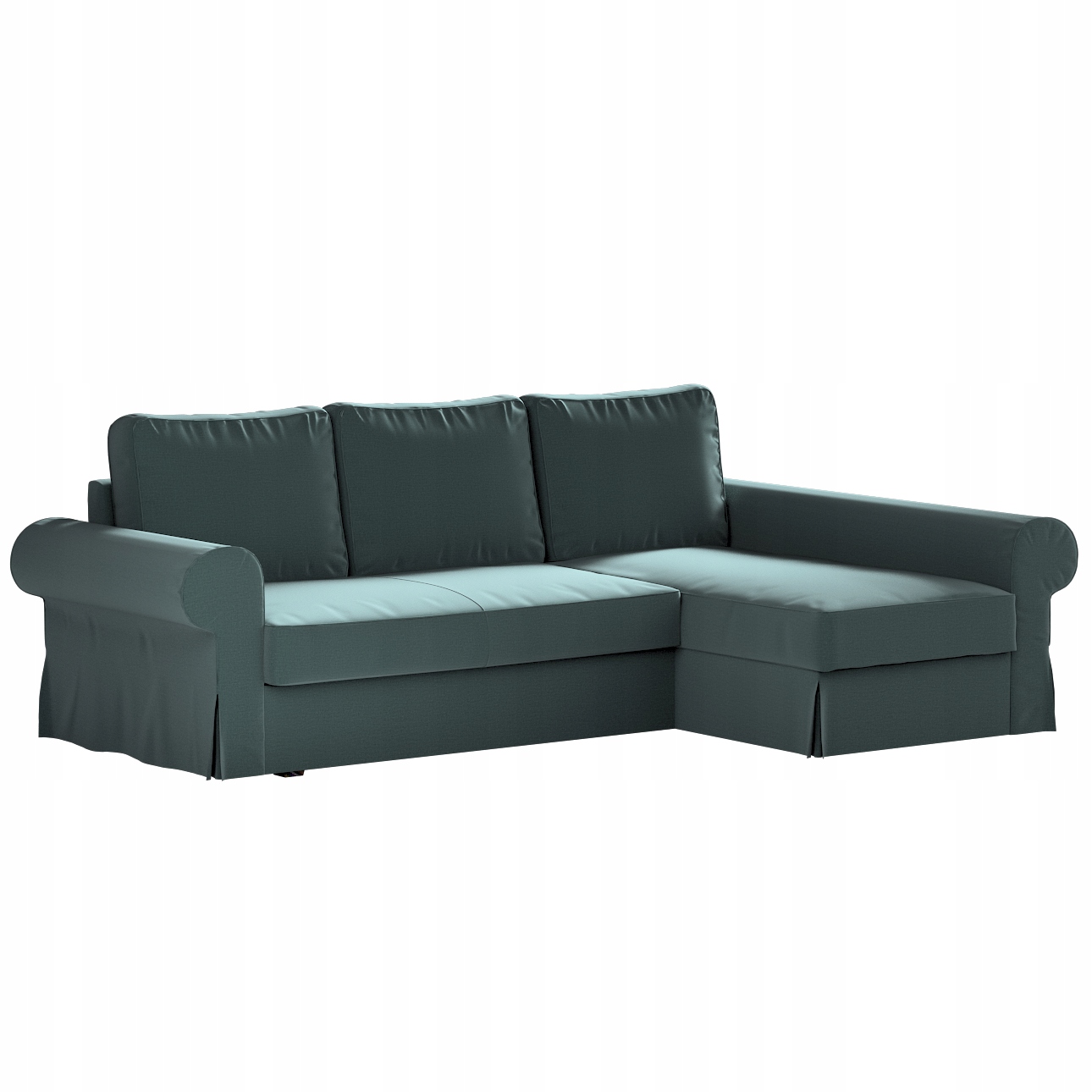 Potah na rozkládací pohovku Backabro s lehátkem Ikea zelený