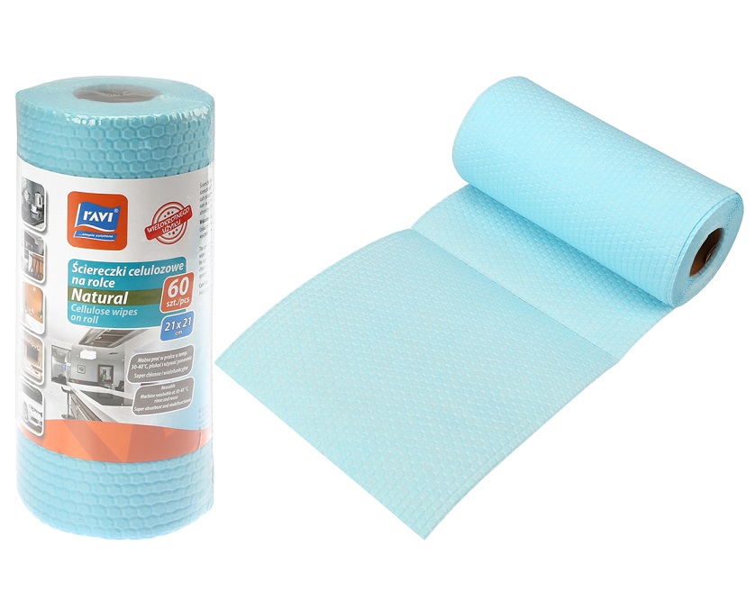 

Ścierki Celulozowe Rolce Natural 60 Szt. 21X21 CM