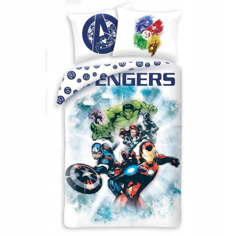 

140x200 Pościel młodzieżowa Avengers Marvel 01BL