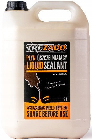 Mléko na pneumatiky Tekutý Těsnící přípravek Trezado 5L Servis