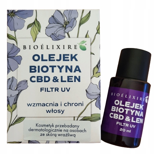 Bioélixire 20 ml Olejek biotyna cbd & len