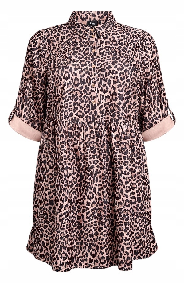 Tunika Plus Size Zizzi Krásná Šaty Vzor Panterka 185A 52