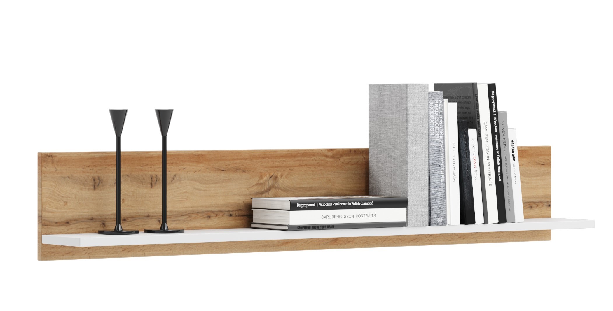 Półka wisząca SHELF 100 cm ścienna solidna salon Kolekcja SHELF