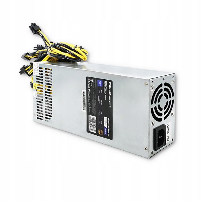 Qoltec Napájací adaptér Pci-e Smart 1600W 80 Plus Gold Data mining