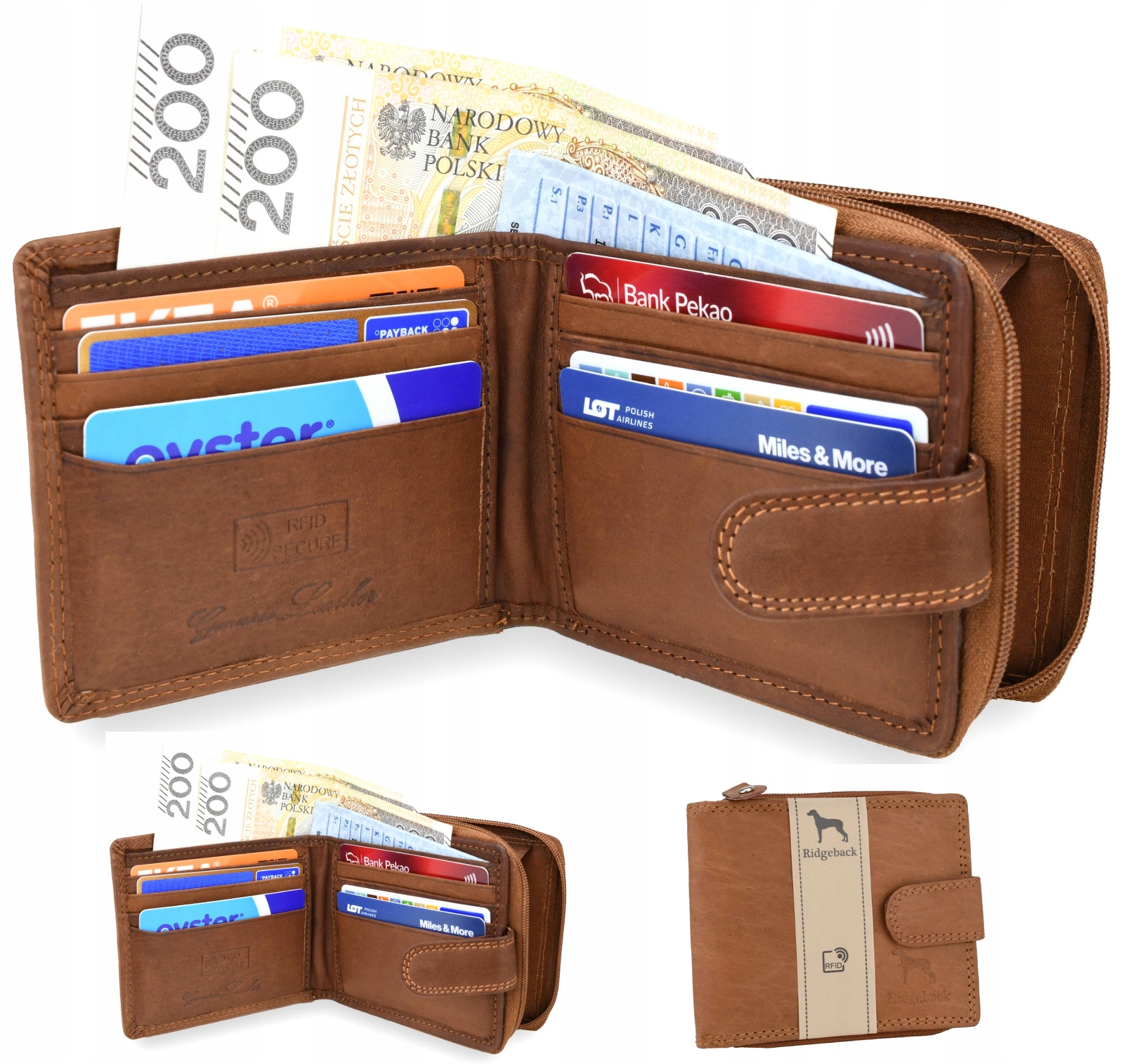 

Portfel Męski Skórzany Skóra Naturalna Rfid NC43