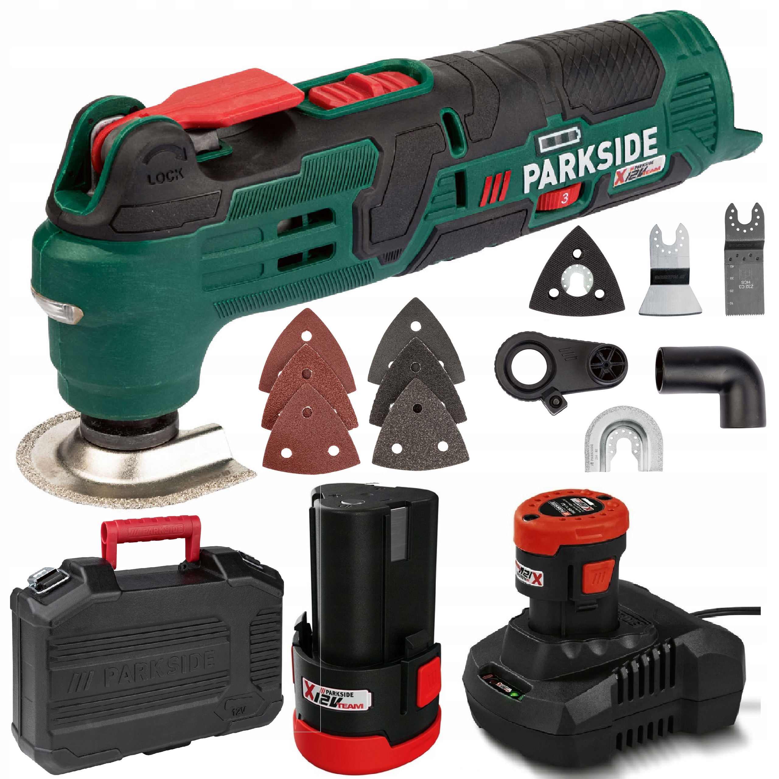 

Urządzenie wielofunkcyjne 12V Parkside 2xaku 2Ah