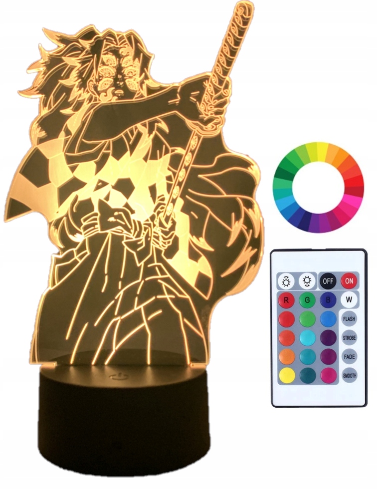 

Lampka Nocna 3D Led Demon Slayer Grawer Imię
