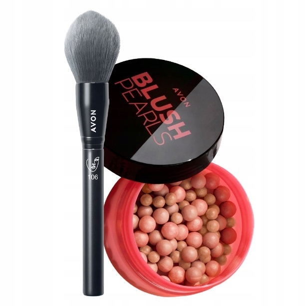 Sada na líčení Avon True [perličková tvářenka (Medium) a štětec č. 107]