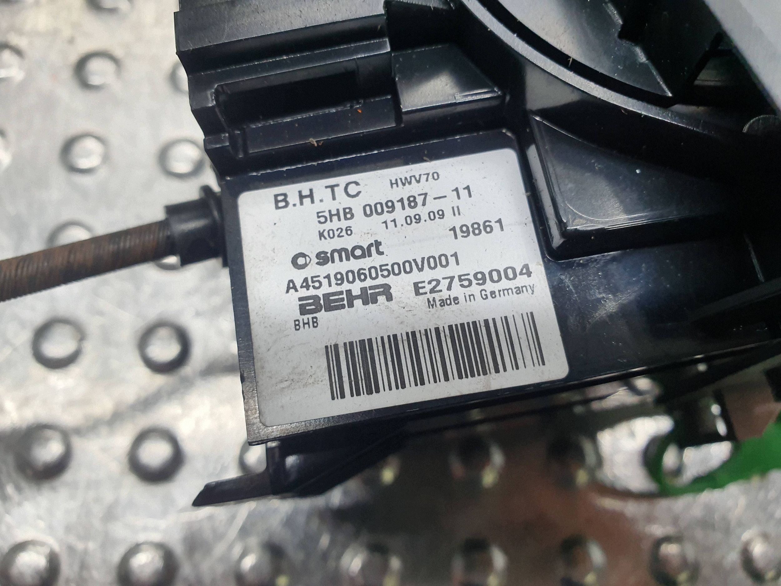 PANEL klími klimatizaci A4519060500 SMART FORTWO II 451