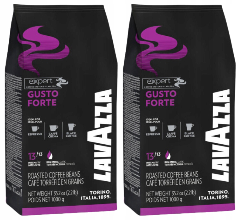 Lavazza Expert Gusto Forte kawa ziarnista 100% Robusta ziarno ekspres 2x1kg