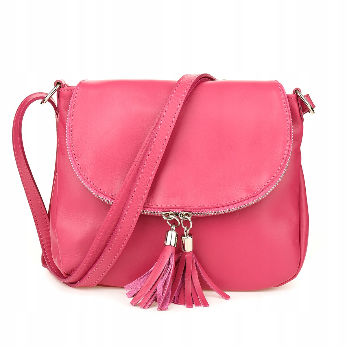 

Czarna Vera Pelle Torebka Skórzana Listonoszka