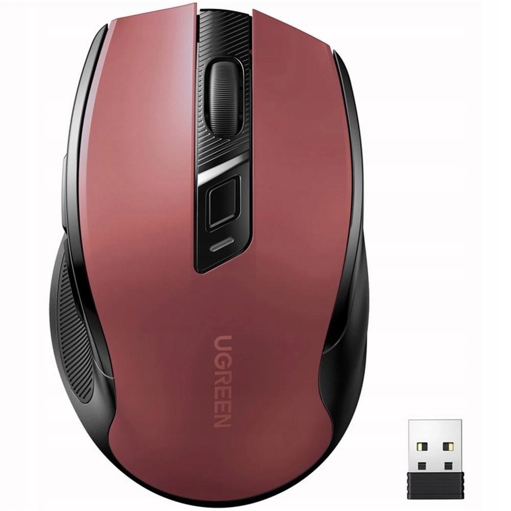 Mysz bezprzewodowa Ugreen MU006R 2.4 GHz Bluetooth 5.0 czerwona