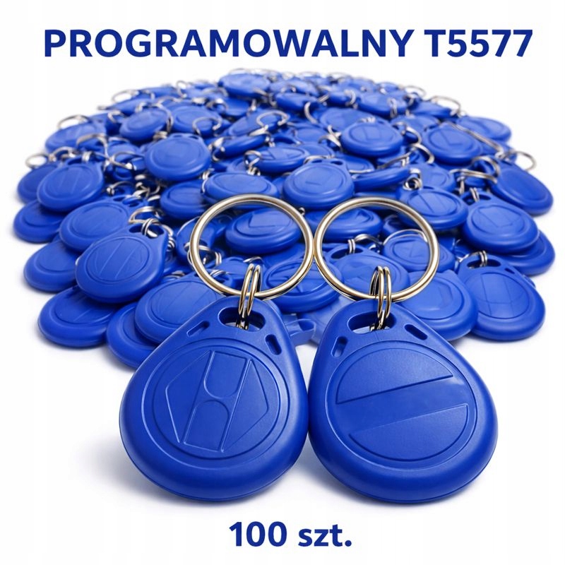 Brelok PROGRAMOWALNY RFID 125kHz T5577 Unique MIA EMB3 Blue 100 szt.