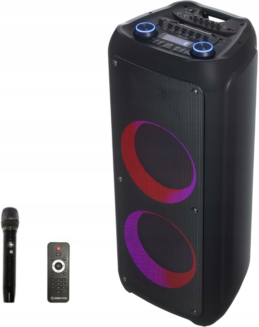 Głośnik Bluetooth przenośny Karaoke Power Audio Manta Krios 350W X-Bass