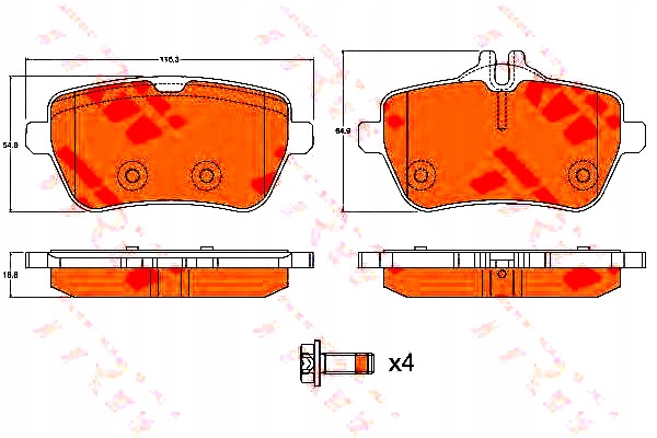 Trw Brzdové Destičky Mercedes S 350 Bluetec/d (2