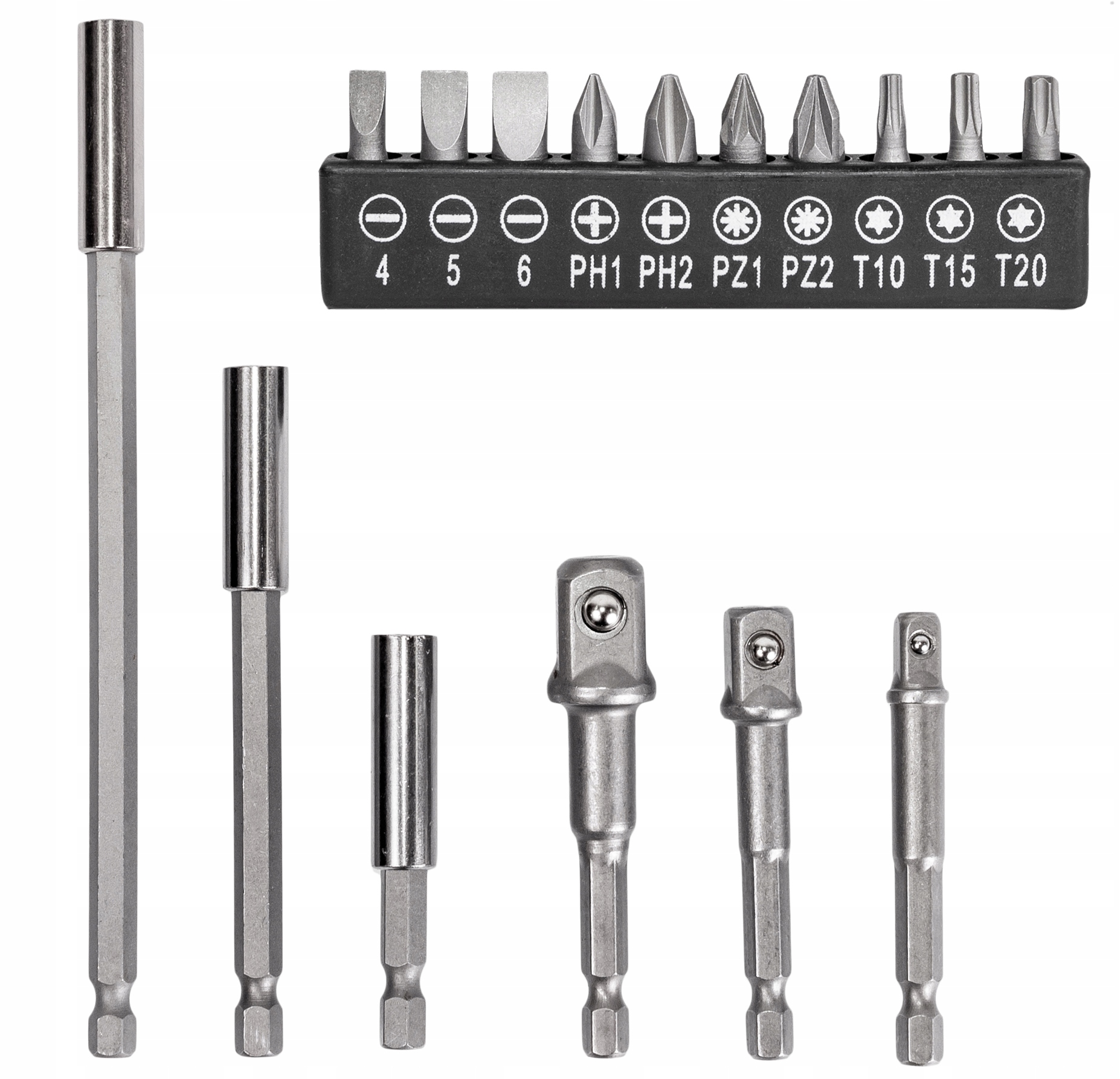 ZESTAW BITÓW 16szt BIT BITY PRZEDŁUŻKA ADAPTER DO WKRĘTARKI WIERTARKI Kod producenta TT-700296