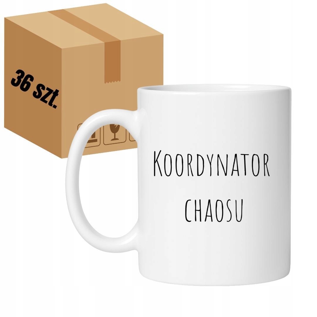 Kubki Hurt 36x Kubek Korporacyjny Koordynator Chaosu Śmieszny