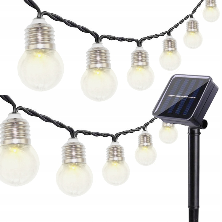 

Lampki Ogrodowe Solarne Girlanda 20LED 5,8m