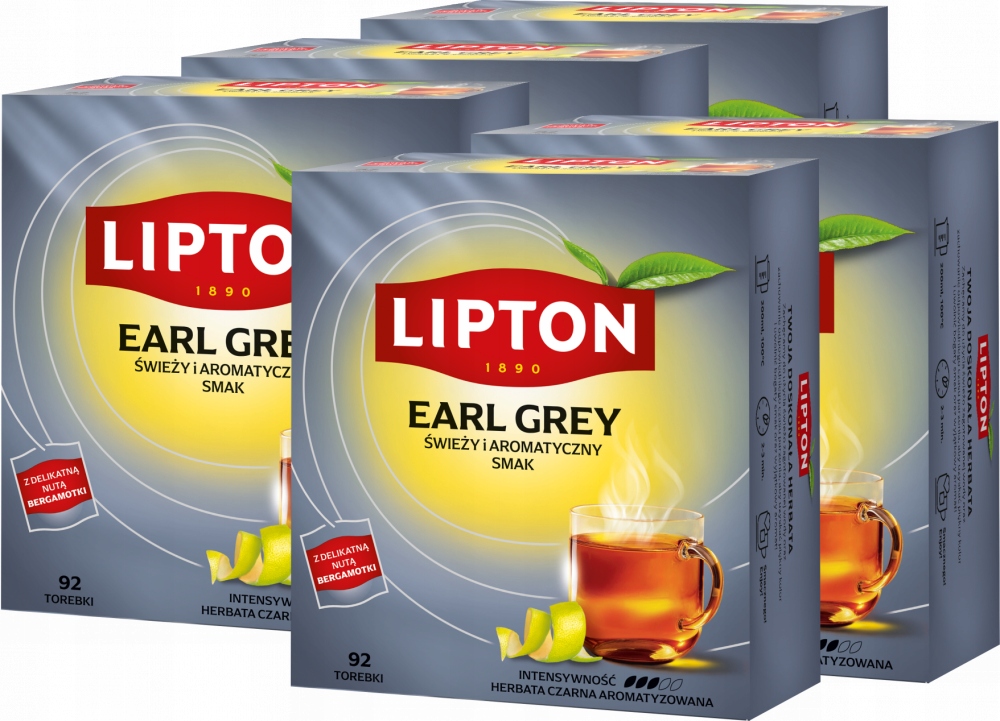 Herbata Earl Grey w torebkach Lipton 92szt-1.5g x5