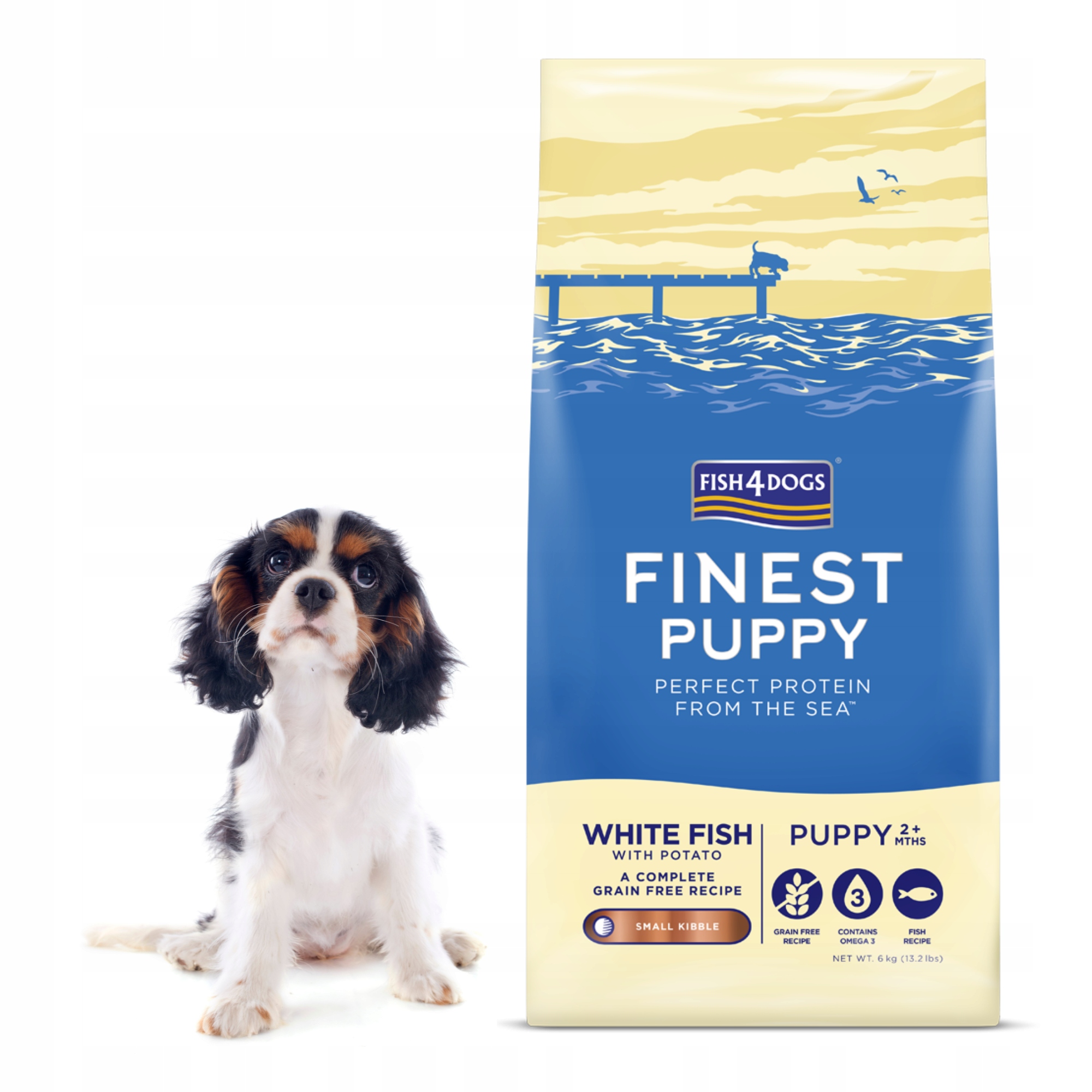 Fish4Dogs Finest White Fish Puppy Small 6kg (małe granulki)