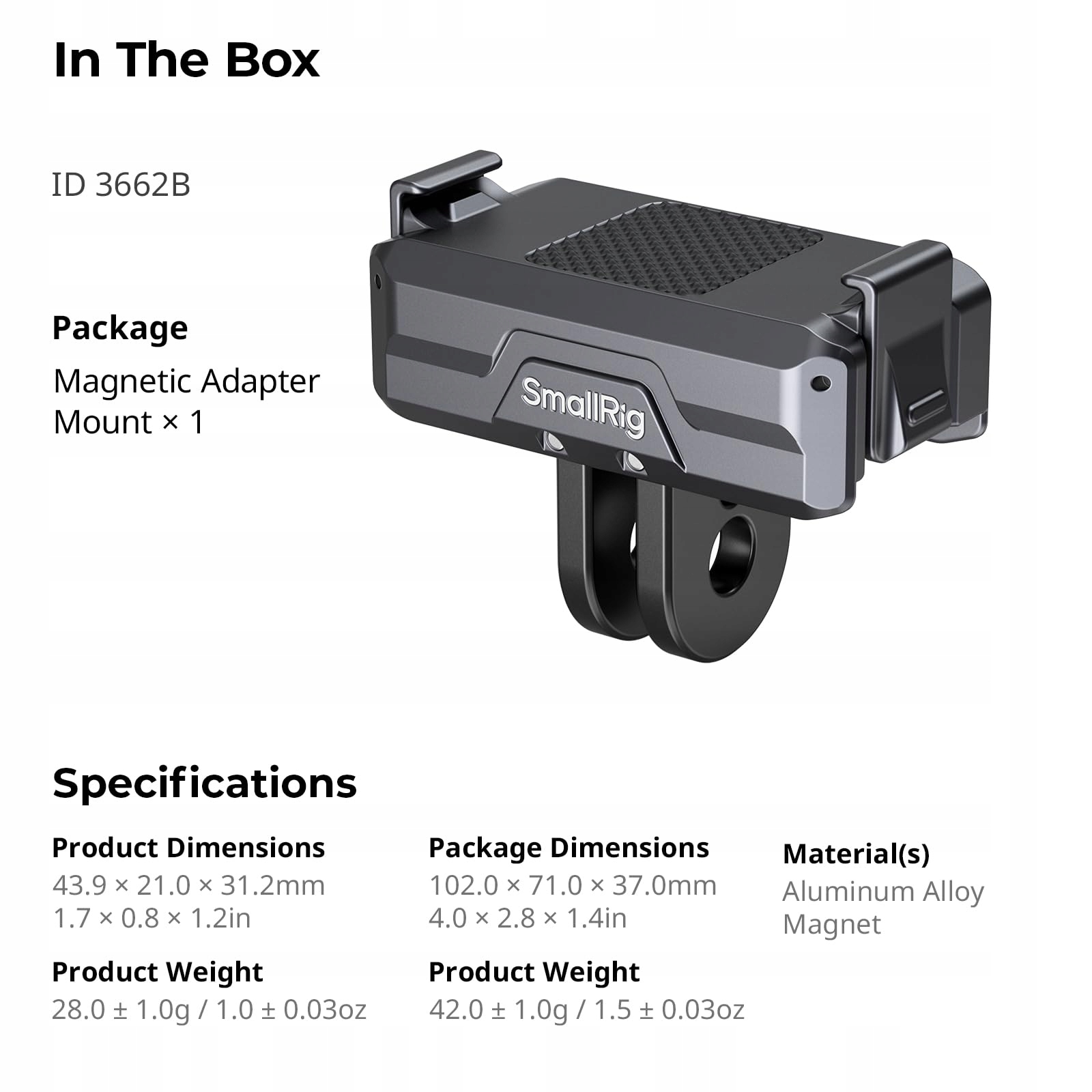 Magnetyczny Adapter Uchwyt DJI Osmo Action 5 Pro 4 3 Z Gwintem SMALLRIG — miniatura 8
